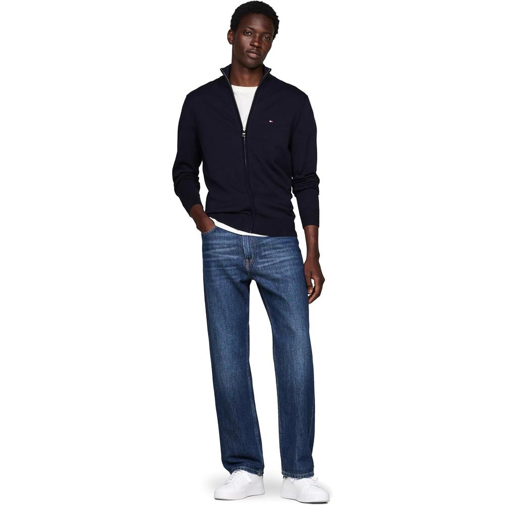 POLERA PARA HOMBRE TOMMY HILFIGER ESSENTIAL REGULAR FIT MANGA LARGA FULL ZIP - 4
