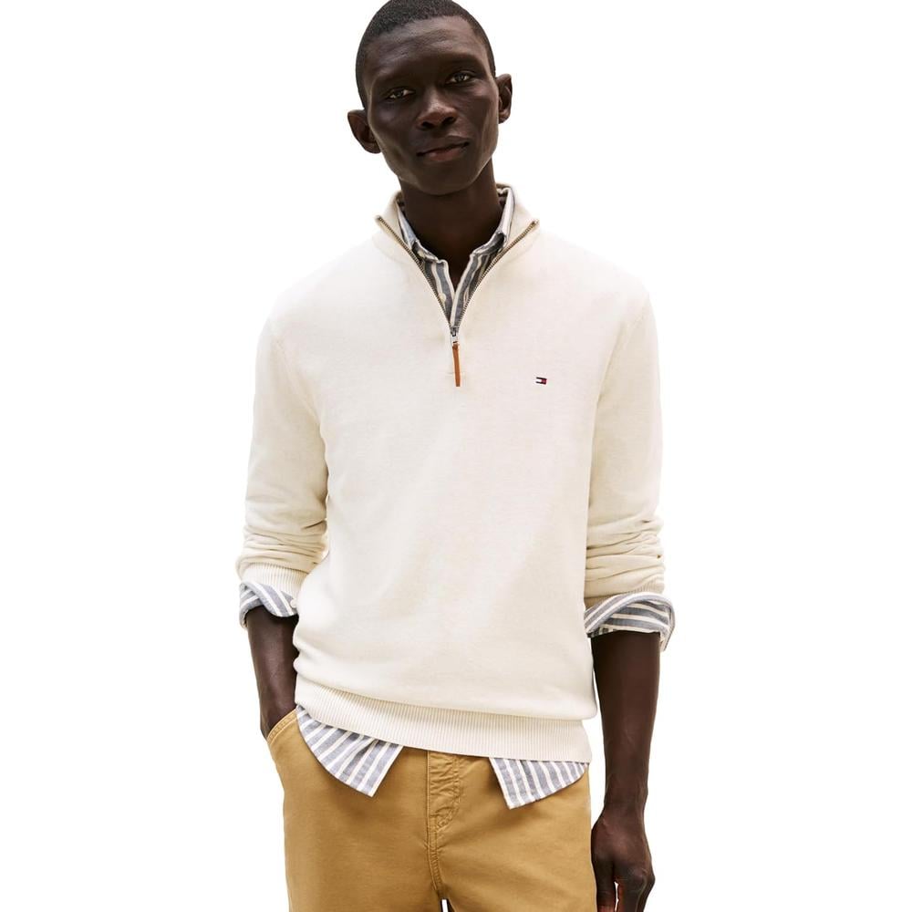 POLERA PARA HOMBRE TOMMY HILFIGER MANGA LARGA QUARTER ZIP CUELLO ALTO - 1