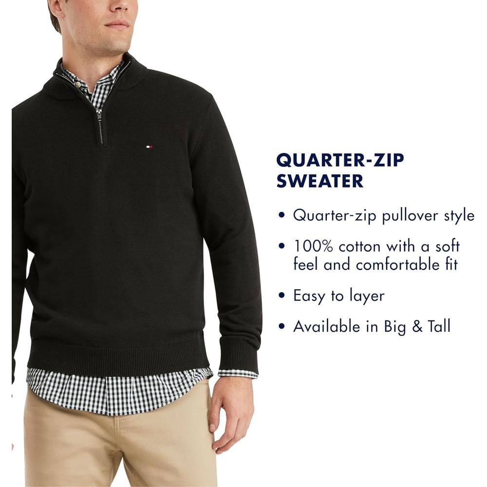 POLERA PARA HOMBRE TOMMY HILFIGER MANGA LARGA QUARTER ZIP CUELLO ALTO - 4