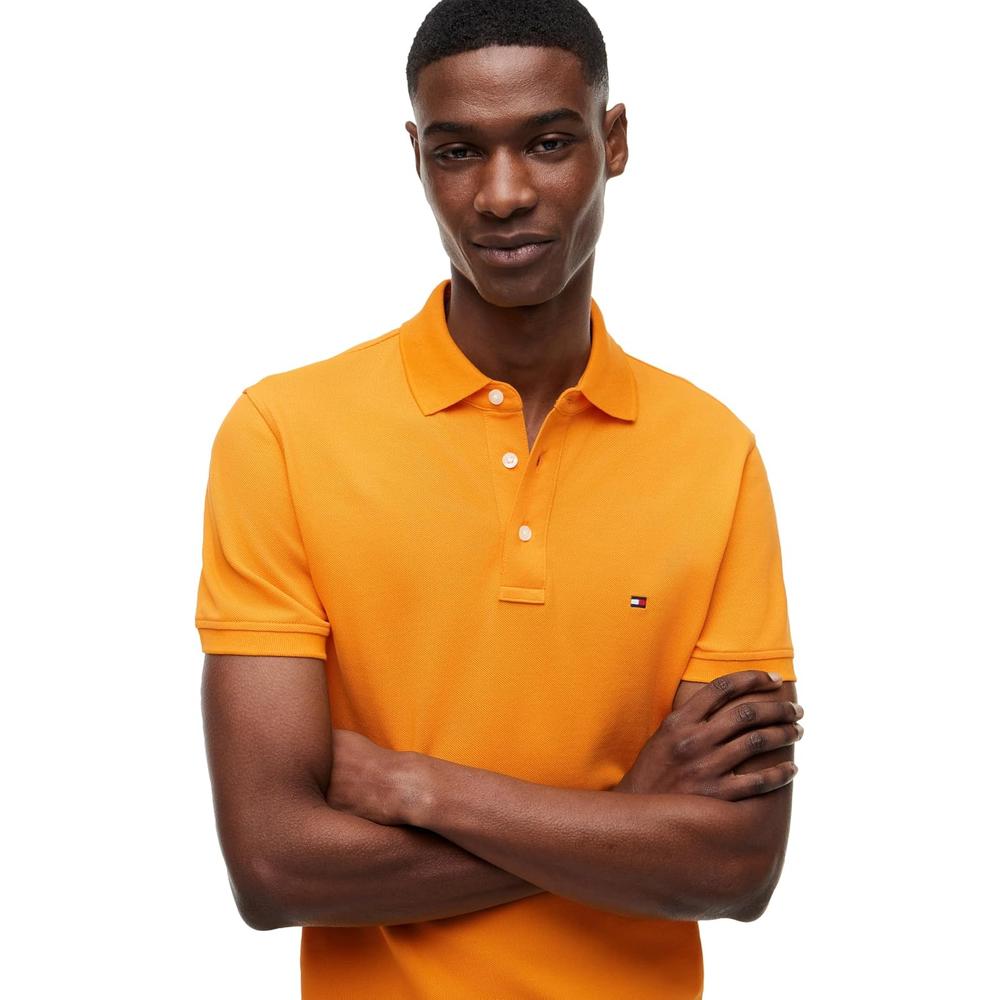 POLO PARA HOMBRE TOMMY HILFIGER 1985 SLIM FIT MANGA CORTA NARANJA - 2