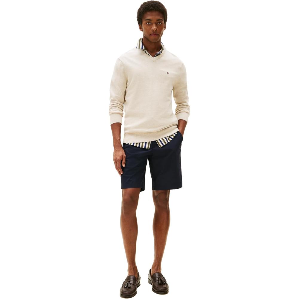 POLERA PARA HOMBRE TOMMY HILFIGER ESSENTIAL REGULAR FIT BEIGE JASPEADO - 3