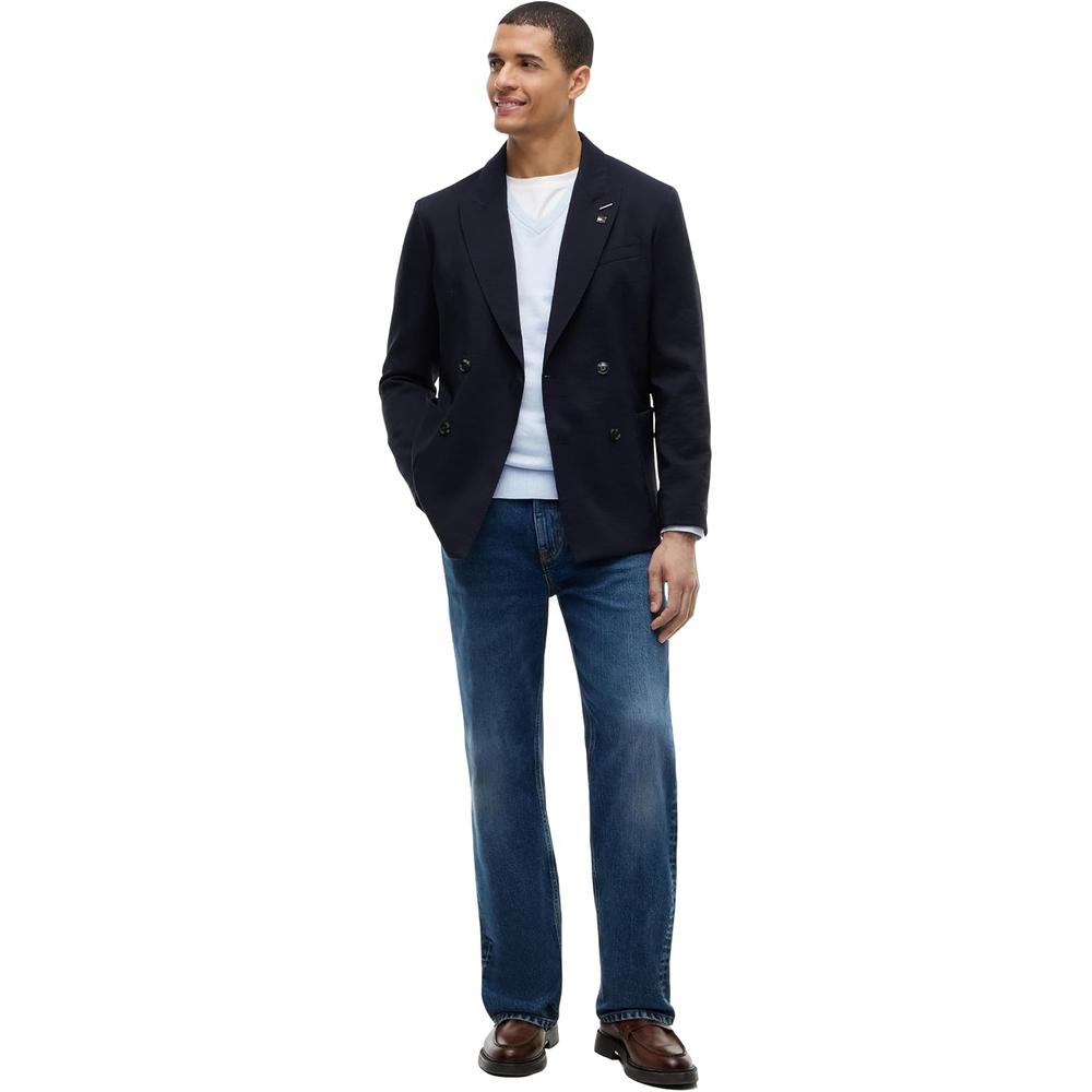 POLERA PARA HOMBRE TOMMY HILFIGER ESSENTIAL REGULAR FIT AZUL CIELO JASPEADO - 3