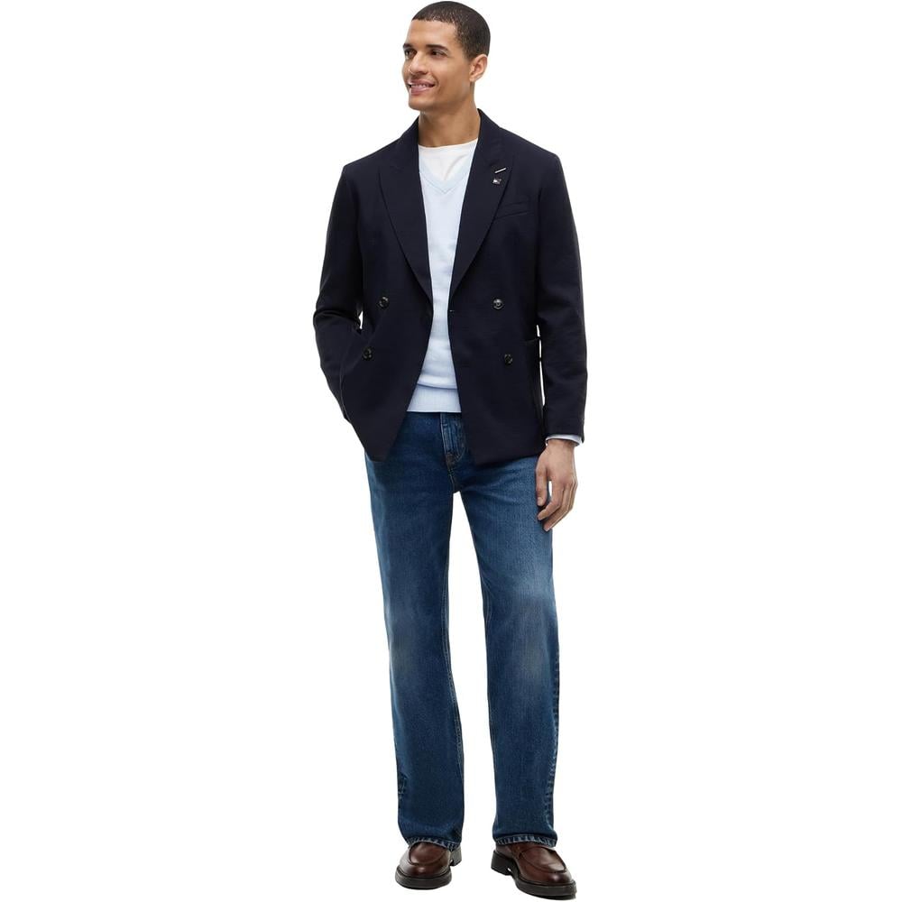POLERA PARA HOMBRE TOMMY HILFIGER ESSENTIAL REGULAR FIT AZUL CIELO JASPEADO - 3
