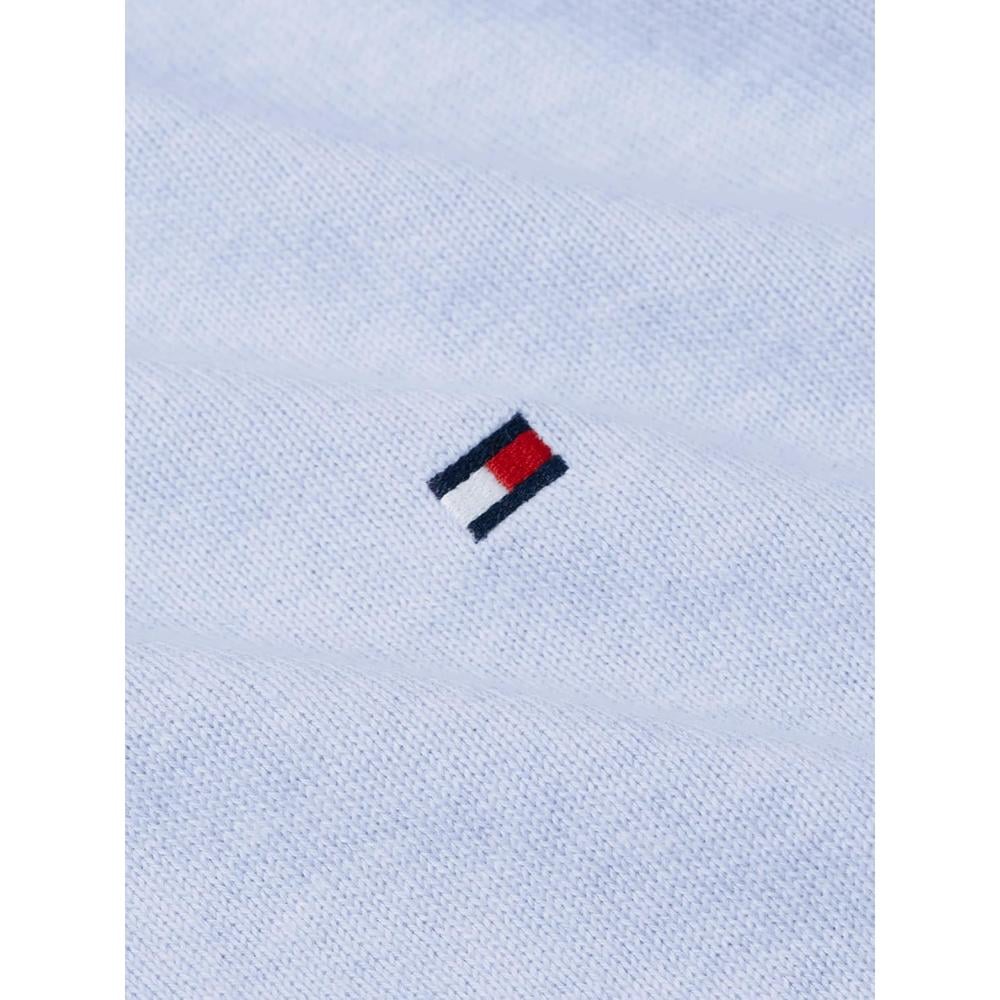 POLERA PARA HOMBRE TOMMY HILFIGER ESSENTIAL REGULAR FIT AZUL CIELO JASPEADO - 5