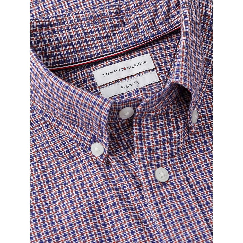 CAMISA PARA HOMBRE TOMMY HILFIGER OXFORD REGULAR FIT MANGA LARGA ROJO MEDIO CUADROS LAVADO - 5