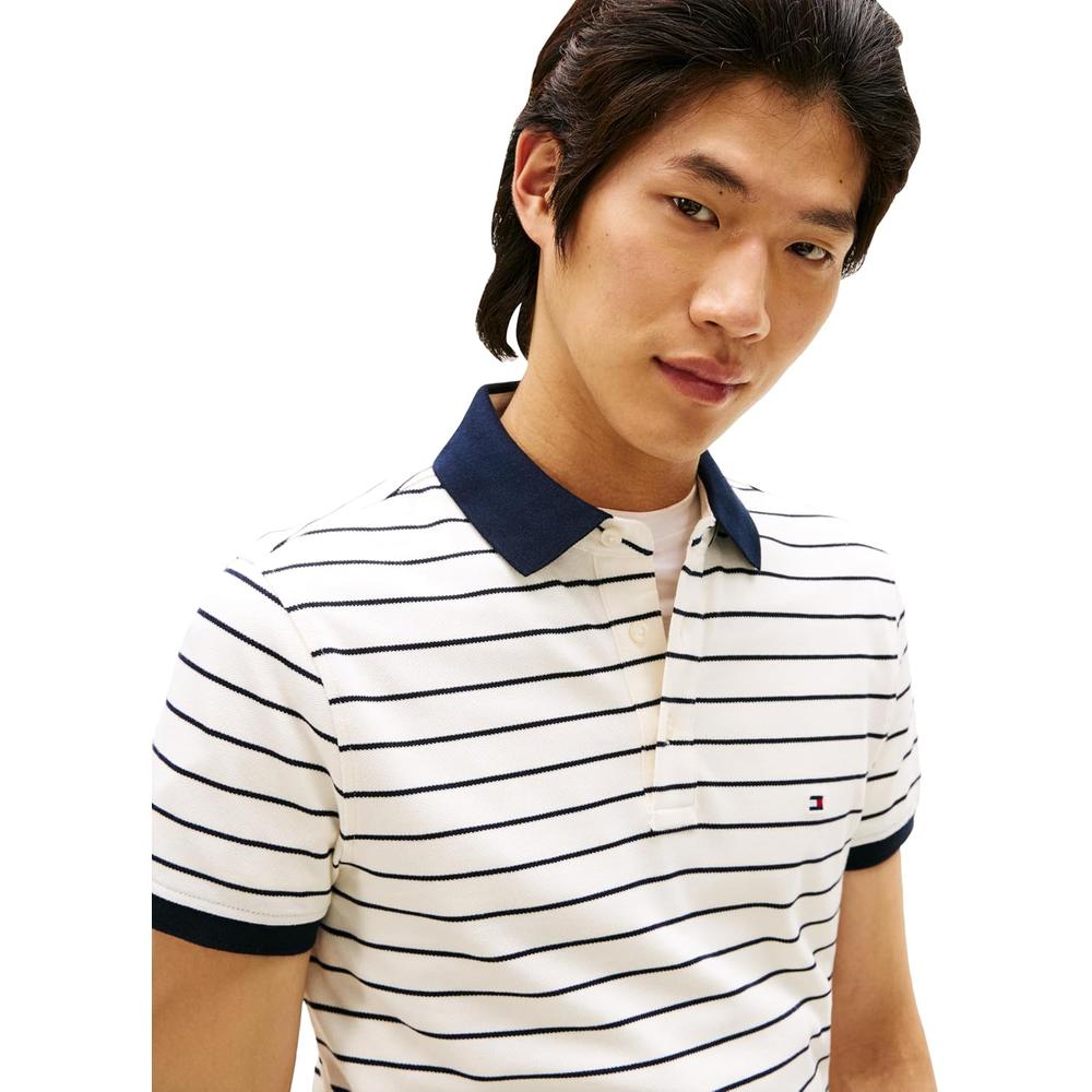 POLO PARA HOMBRE TOMMY HILFIGER 1985 SLIM FIT MANGA CORTA MARFIL AZUL CIELO DESÉRTICO - 2