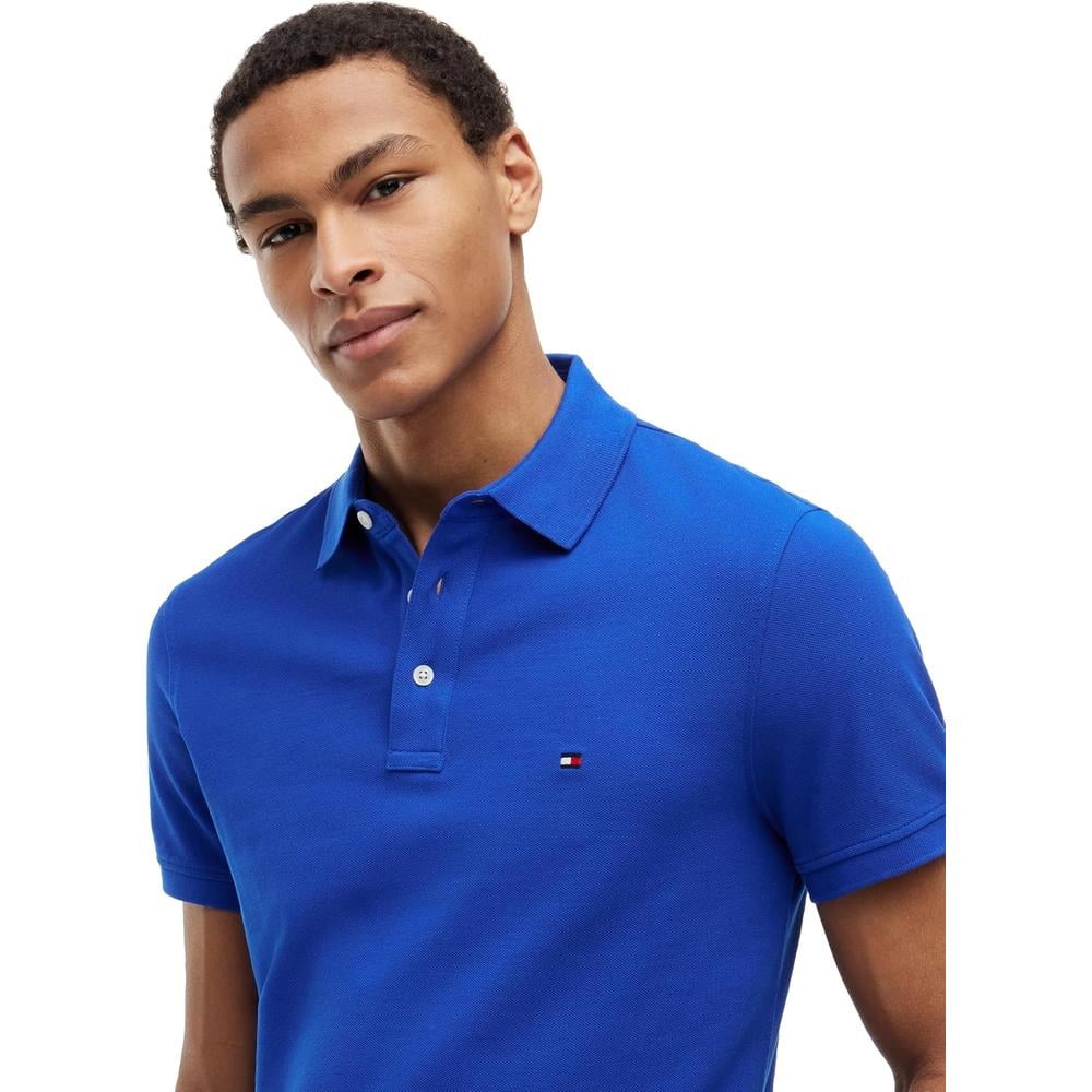 POLO PARA HOMBRE TOMMY HILFIGER 1985 SLIM FIT MANGA CORTA AZUL REAL - 2
