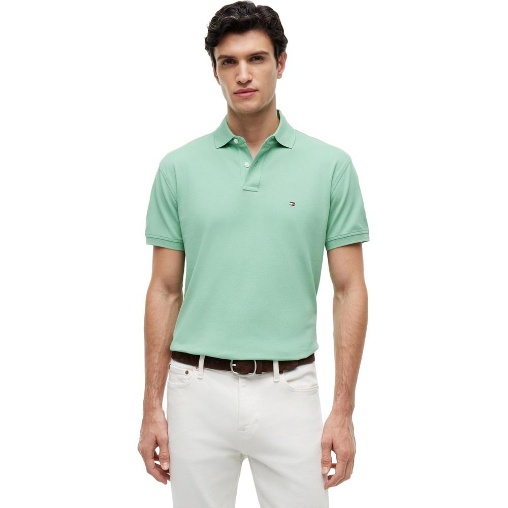 POLO PARA HOMBRE TOMMY HILFIGER CLASSIC FIT MANGA CORTA VERDE CÉSPED - 1