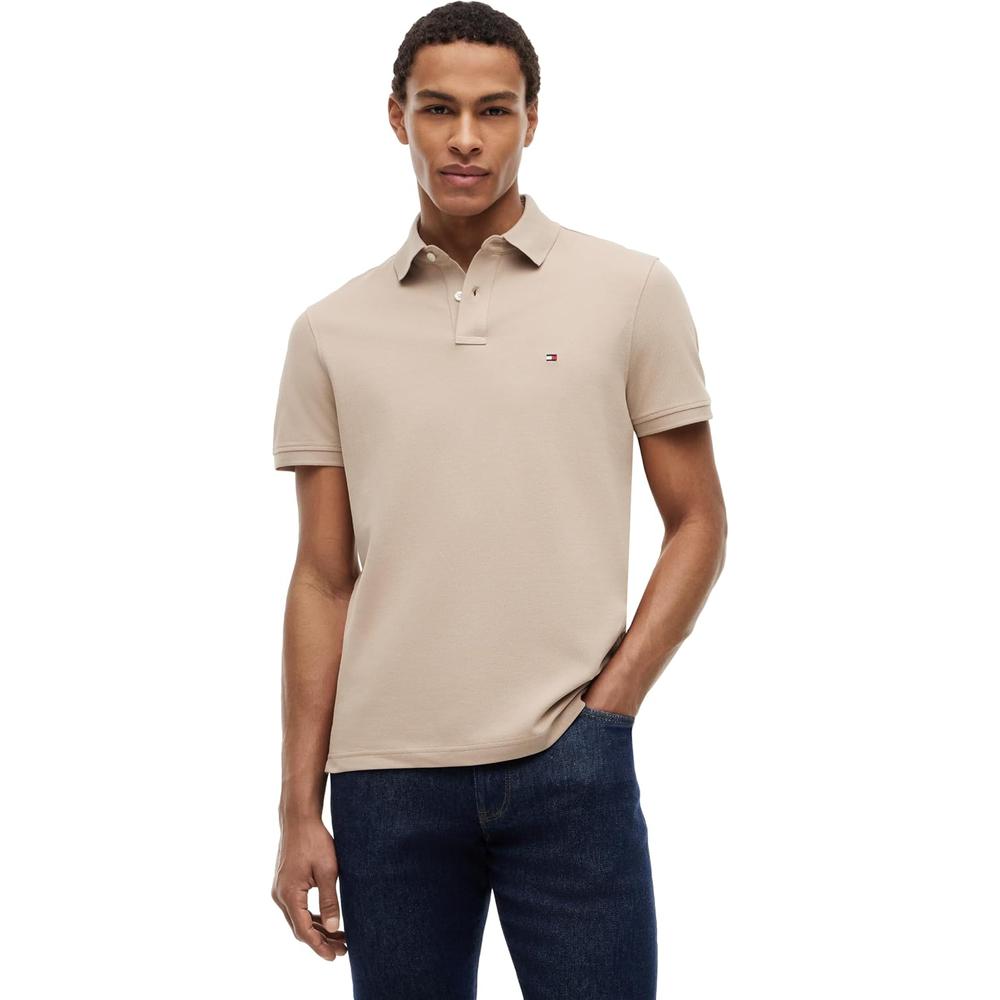POLO PARA HOMBRE TOMMY HILFIGER 1985 REGULAR FIT MANGA CORTA KAKI BATIK - 1