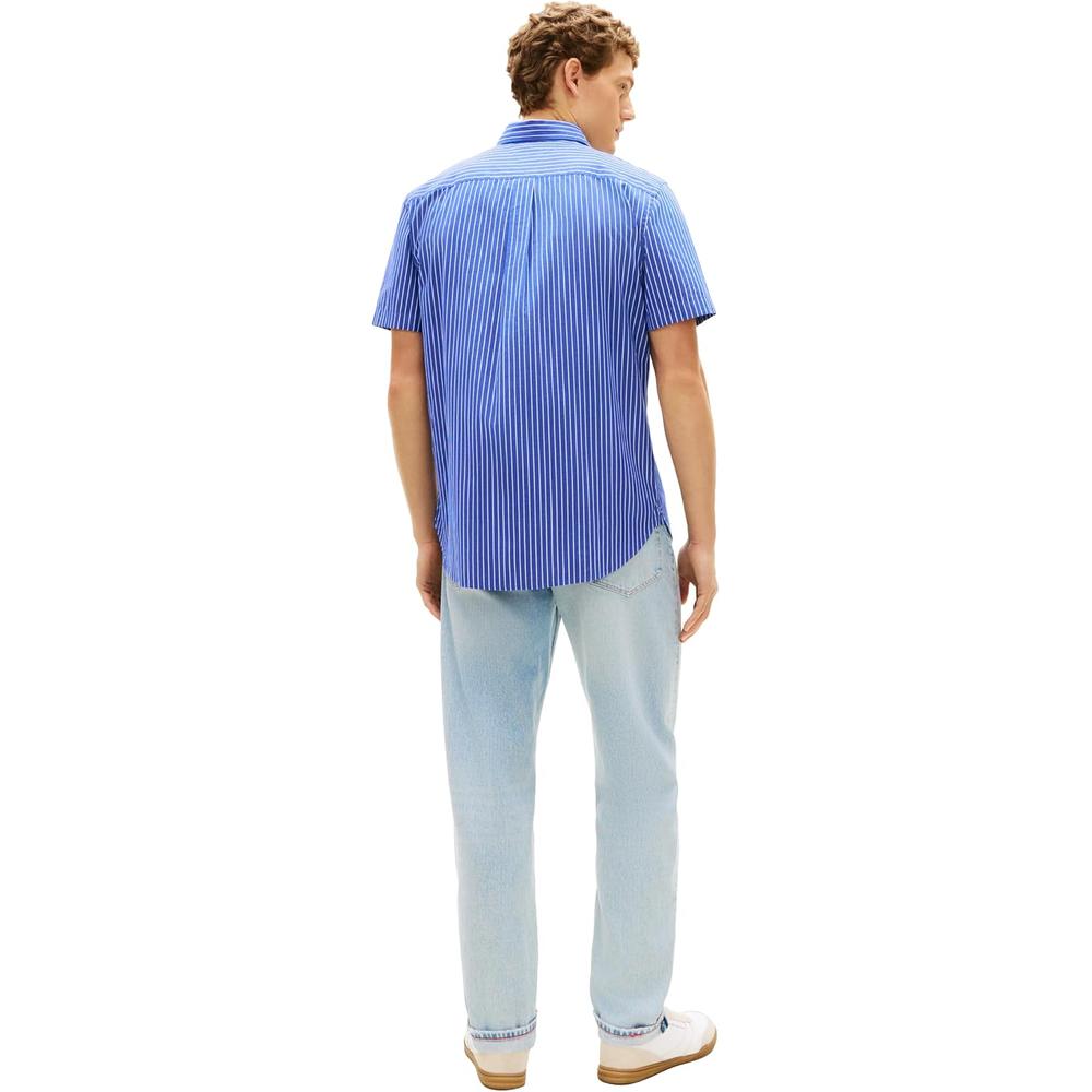 CAMISA PARA HOMBRE TOMMY HILFIGER REGULAR FIT MANGA CORTA AZUL MEDIO - 5