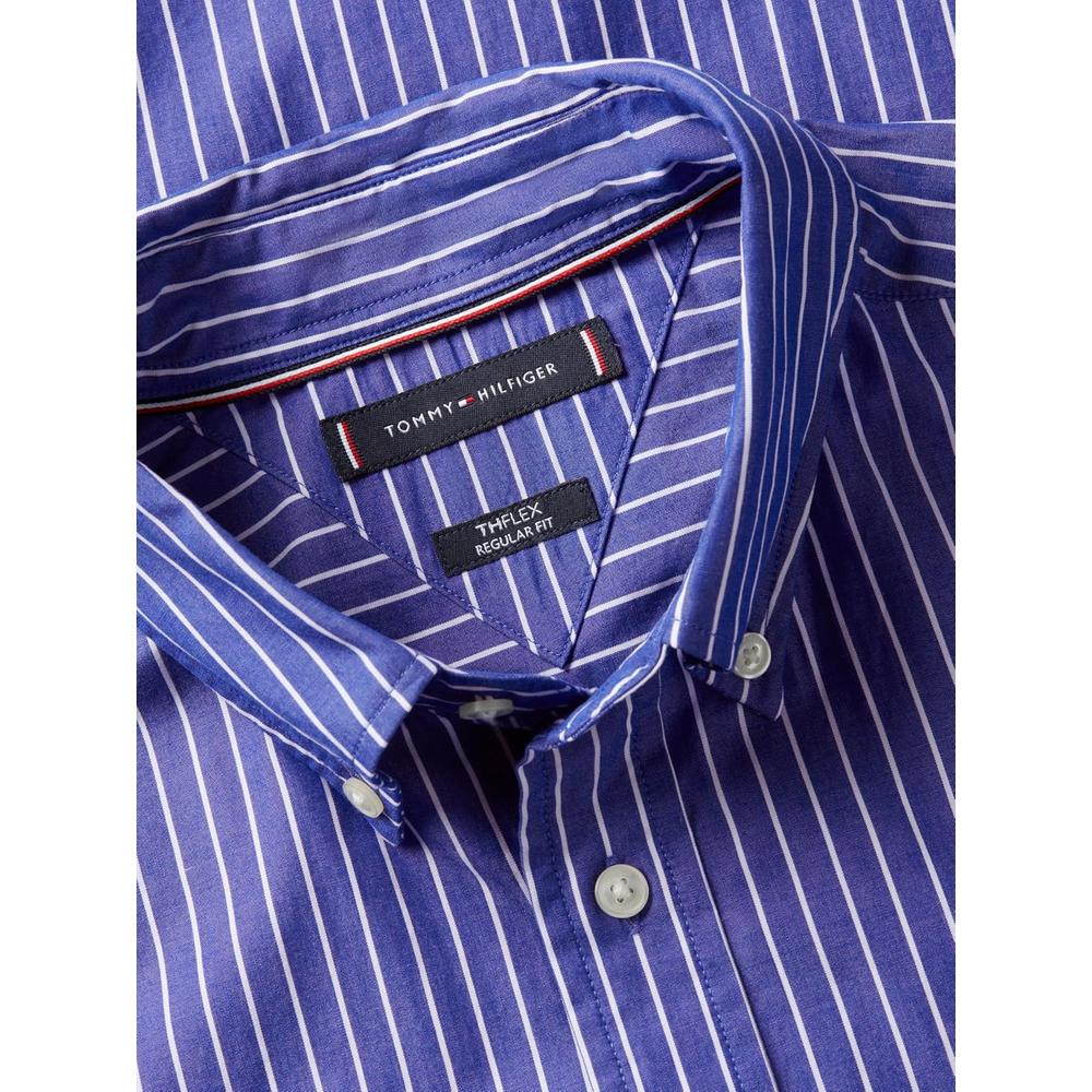 CAMISA PARA HOMBRE TOMMY HILFIGER REGULAR FIT MANGA CORTA AZUL MEDIO - 6