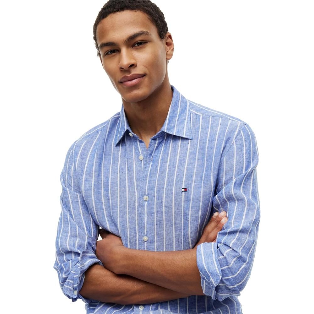 CAMISA PARA HOMBRE TOMMY HILFIGER REGULAR FIT MANGA LARGA AZUL REGIO - 2