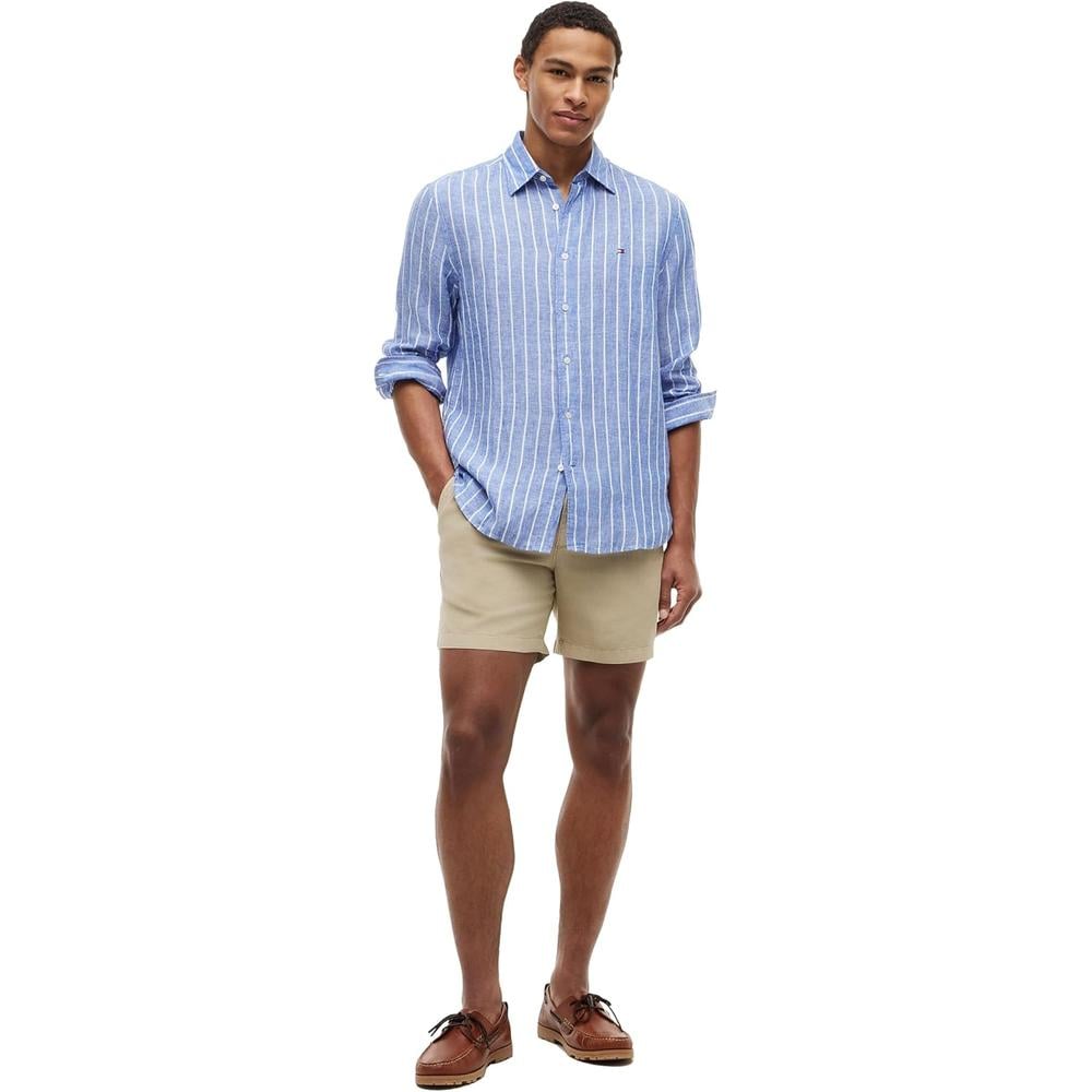 CAMISA PARA HOMBRE TOMMY HILFIGER REGULAR FIT MANGA LARGA AZUL REGIO - 3