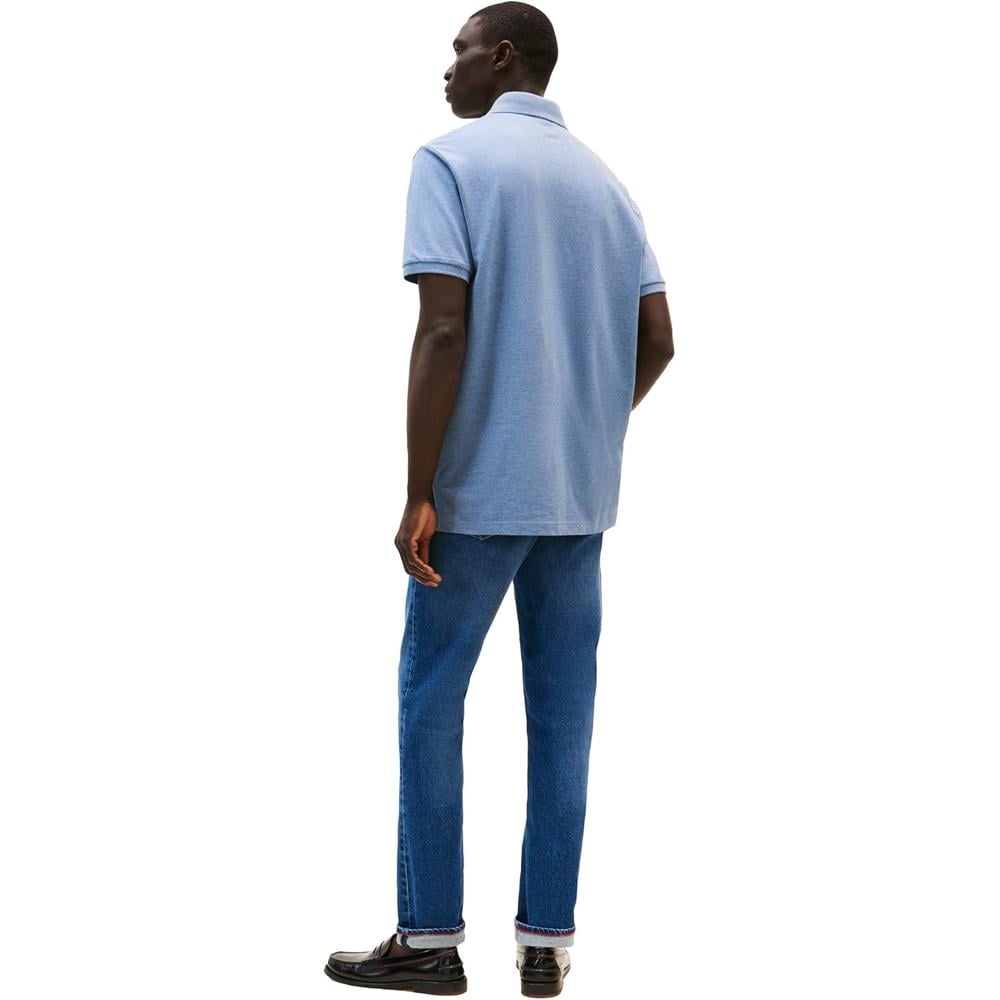 POLO PARA HOMBRE TOMMY HILFIGER CLASSIC FIT MANGA CORTA AZUL MEDIO - 4