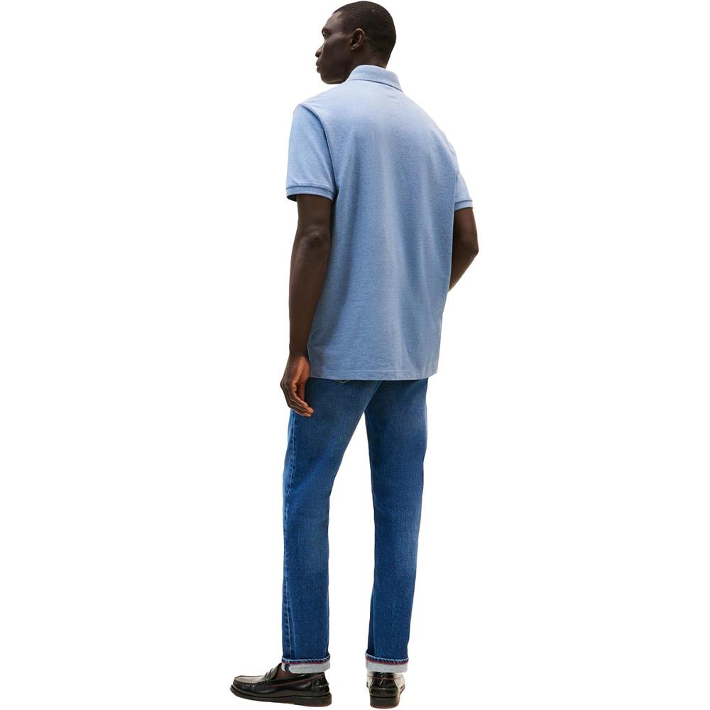 POLO PARA HOMBRE TOMMY HILFIGER CLASSIC FIT MANGA CORTA AZUL MEDIO - 4