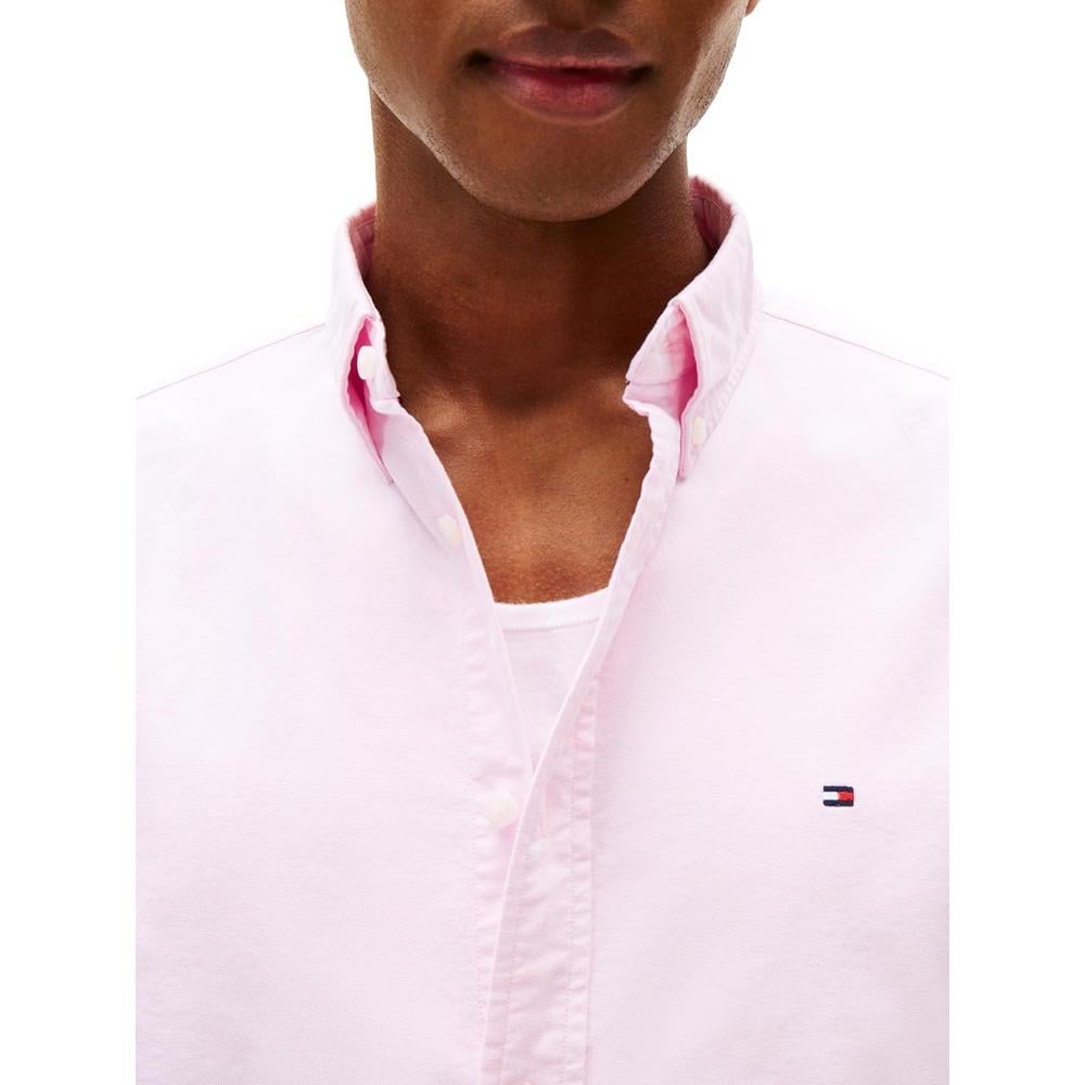 CAMISA PARA HOMBRE TOMMY HILFIGER OXFORD REGULAR FIT MANGA LARGA ROSA PETALO - 2