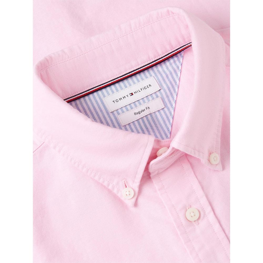 CAMISA PARA HOMBRE TOMMY HILFIGER OXFORD REGULAR FIT MANGA LARGA ROSA PETALO - 5
