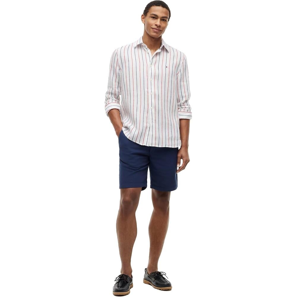 CAMISA PARA HOMBRE TOMMY HILFIGER REGULAR FIT MANGA LARGA ROJO MEDIO - 3