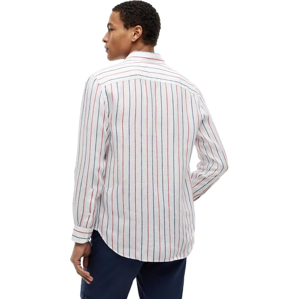 CAMISA PARA HOMBRE TOMMY HILFIGER REGULAR FIT MANGA LARGA ROJO MEDIO - 4