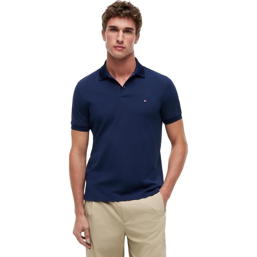 POLO PARA HOMBRE TOMMY HILFIGER REGULAR FIT MANGA CORTA AZUL MARINO CARBON - 1