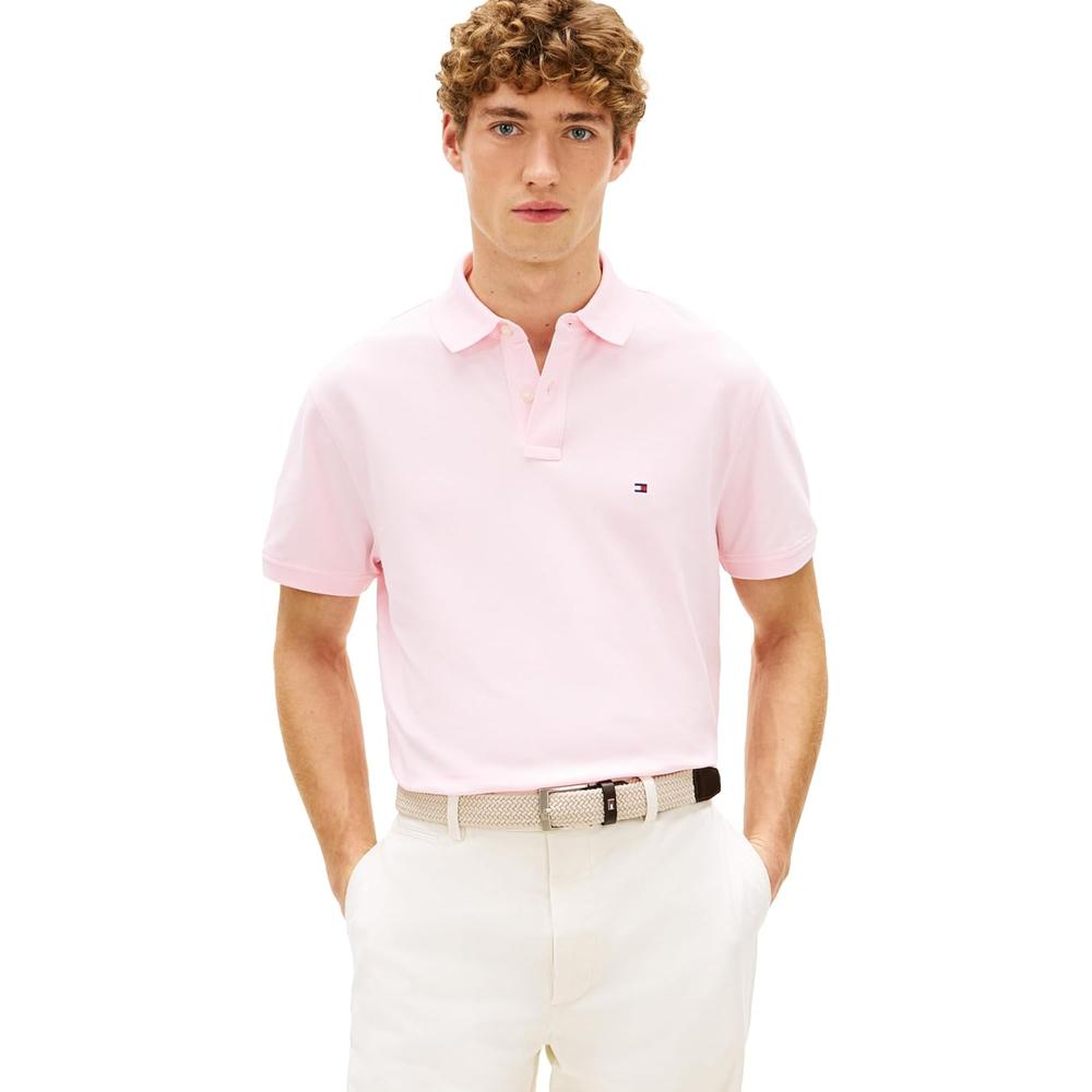 POLO PARA HOMBRE TOMMY HILFIGER CLASSIC FIT MANGA CORTA ROSA LILA - 1