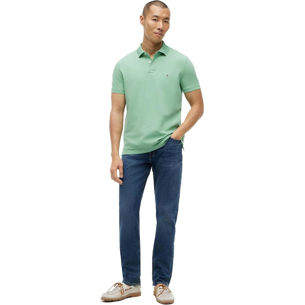 POLO PARA HOMBRE TOMMY HILFIGER 1985 REGULAR FIT MANGA CORTA VERDE CÉSPED - 3