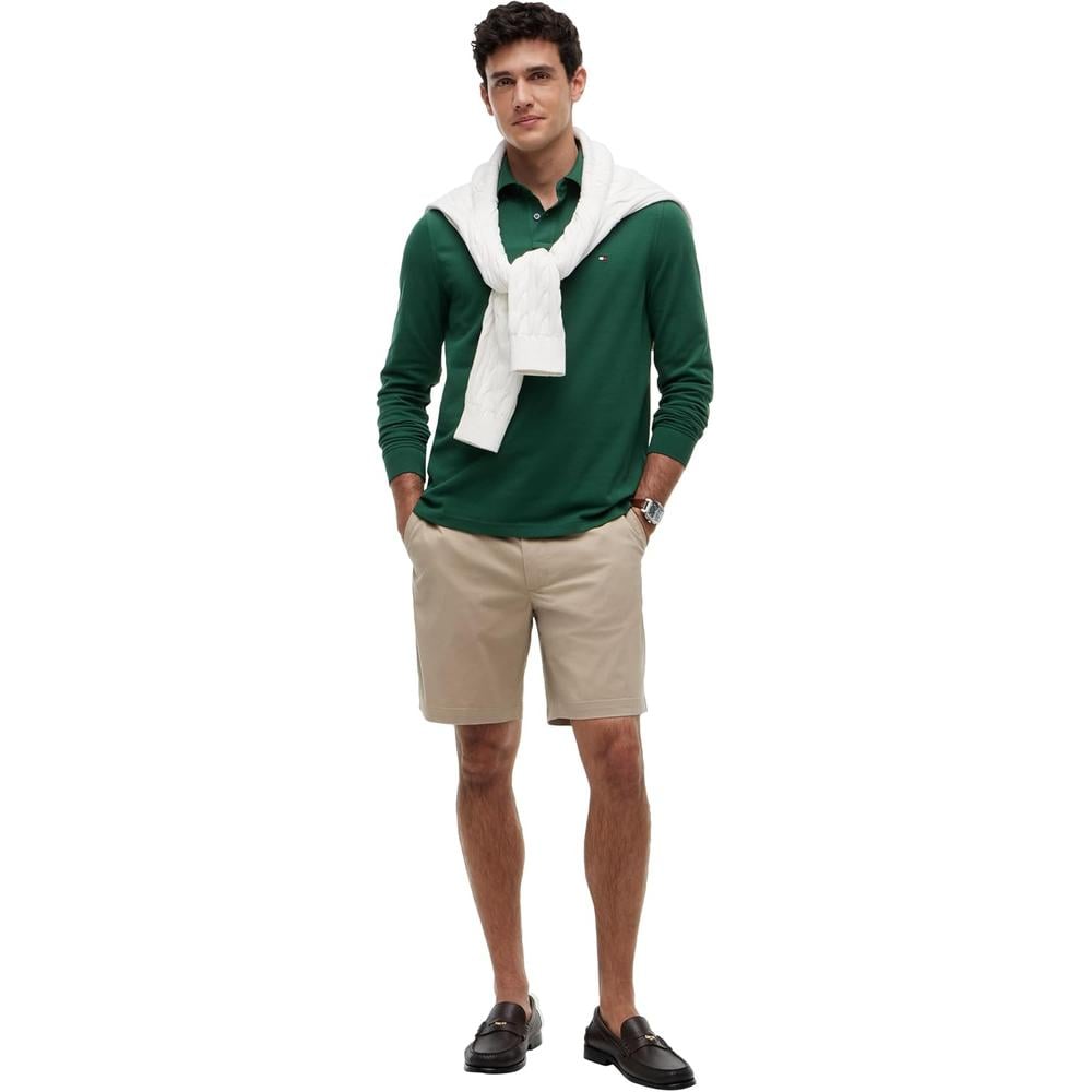 POLO PARA HOMBRE TOMMY HILFIGER REGULAR FIT MANGA LARGA VERDE CALLE - 3