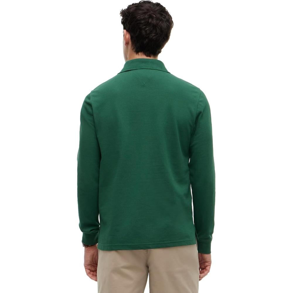 POLO PARA HOMBRE TOMMY HILFIGER REGULAR FIT MANGA LARGA VERDE CALLE - 4