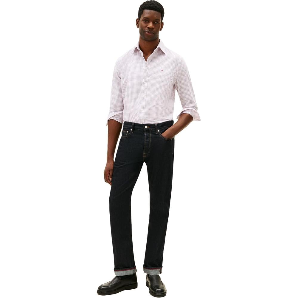 CAMISA PARA HOMBRE TOMMY HILFIGER REGULAR FIT MANGA LARGA ROJO MEDIO BLANCO - 3
