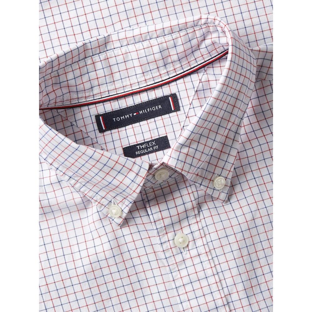 CAMISA PARA HOMBRE TOMMY HILFIGER REGULAR FIT MANGA LARGA ROJO MEDIO BLANCO - 5