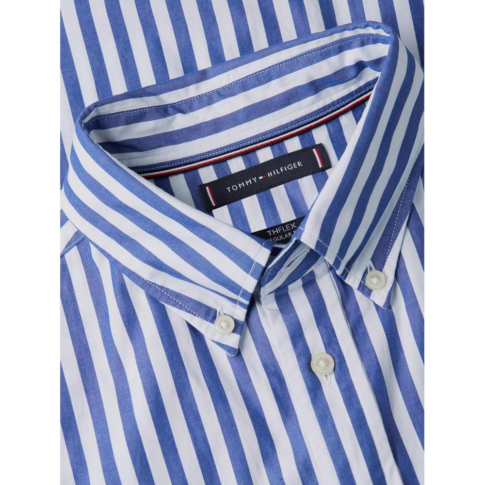 CAMISA PARA HOMBRE TOMMY HILFIGER REGULAR FIT MANGA LARGA AZUL WEDGE BLANCO - 5