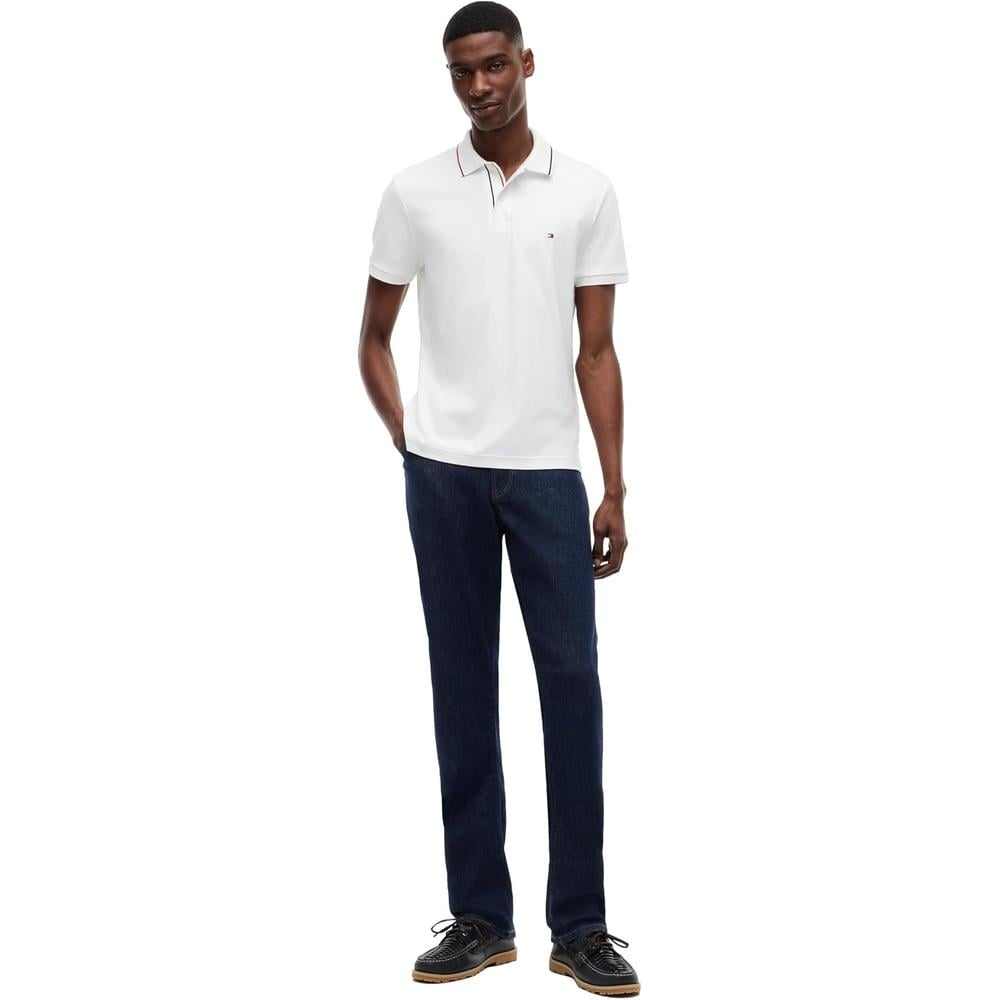 POLO PARA HOMBRE TOMMY HILFIGER LIQUID COTTON SLIM FIT MANGA CORTA BLANCO - 3