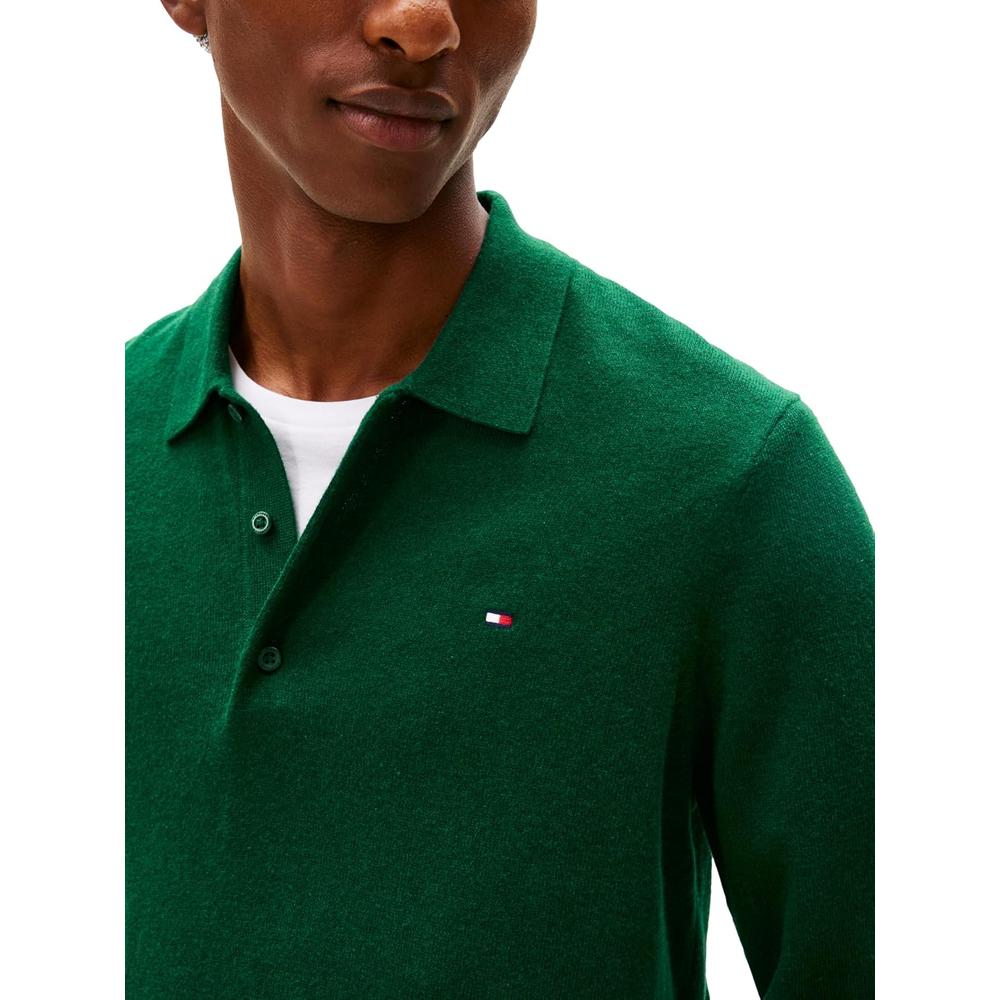 POLERA PARA HOMBRE TOMMY HILFIGER ESSENTIAL REGULAR FIT VERDE JASPEADO - 2
