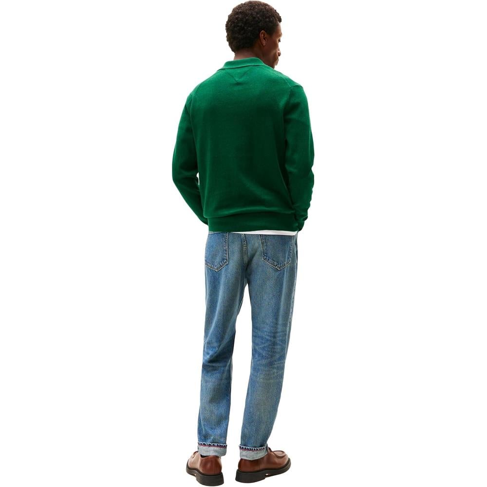 POLERA PARA HOMBRE TOMMY HILFIGER ESSENTIAL REGULAR FIT VERDE JASPEADO - 4