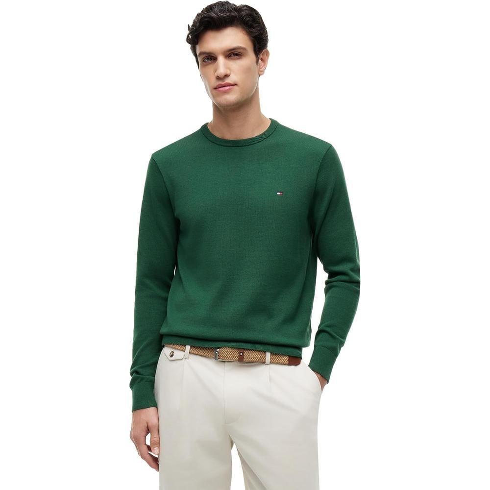 POLERA PARA HOMBRE TOMMY HILFIGER ESSENTIAL REGULAR FIT VERDE OLIVA - 1