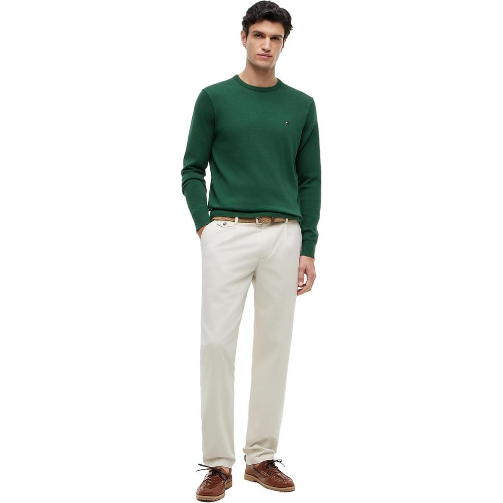 POLERA PARA HOMBRE TOMMY HILFIGER ESSENTIAL REGULAR FIT VERDE OLIVA - 3