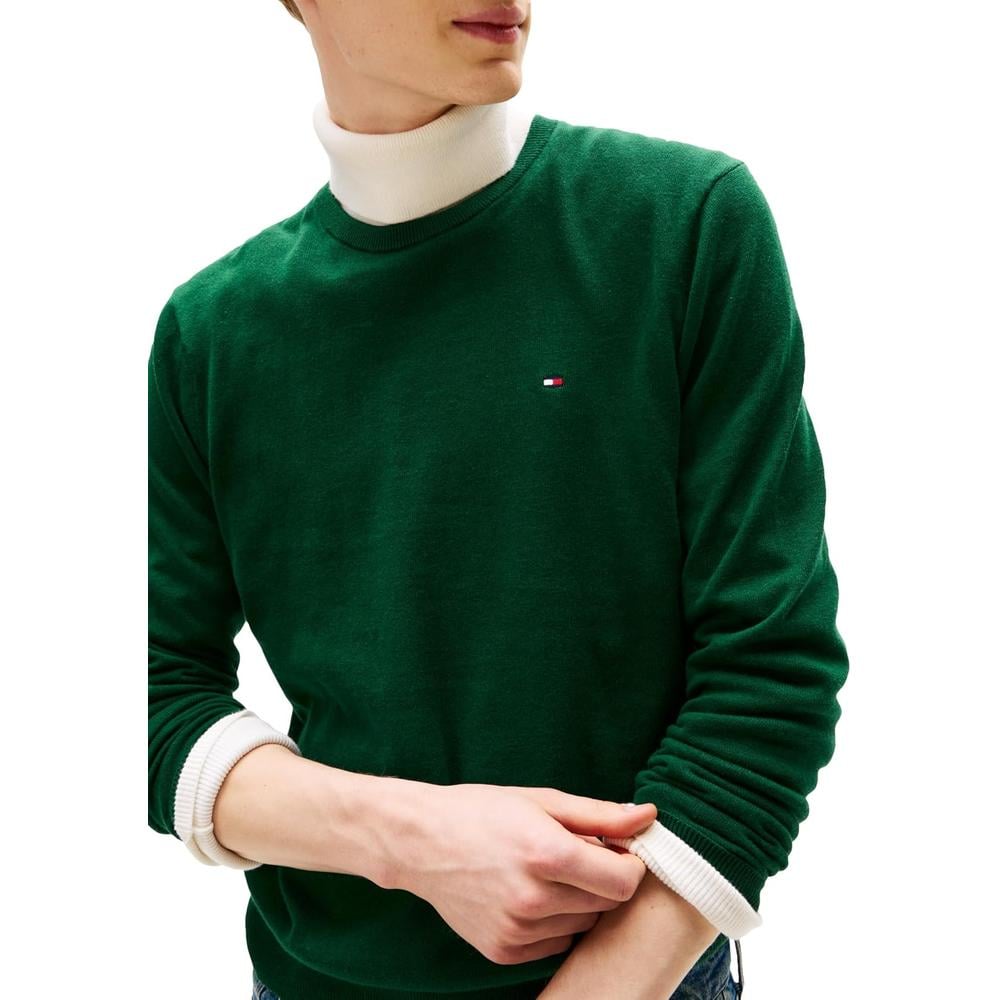 POLERA PARA HOMBRE TOMMY HILFIGER ESSENTIAL REGULAR FIT VERDE JASPEADO - 2