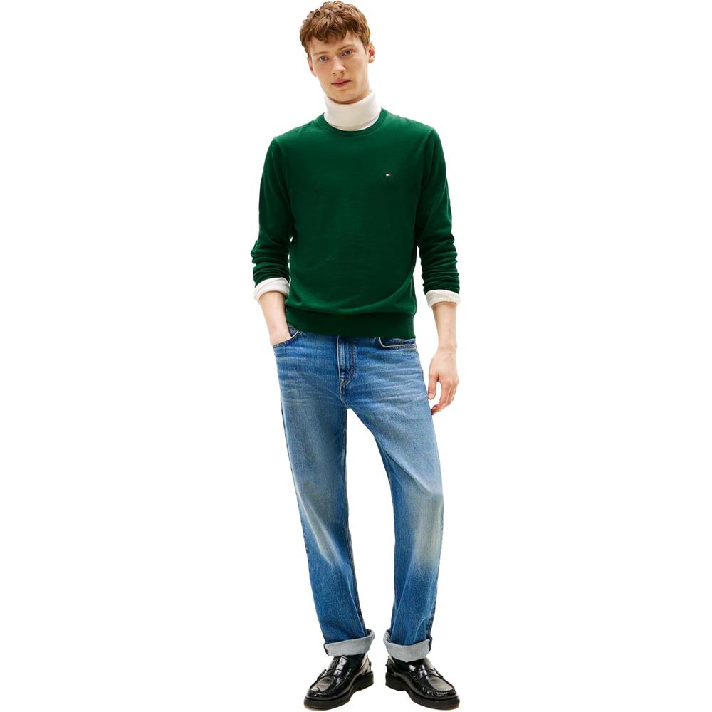 POLERA PARA HOMBRE TOMMY HILFIGER ESSENTIAL REGULAR FIT VERDE JASPEADO - 3