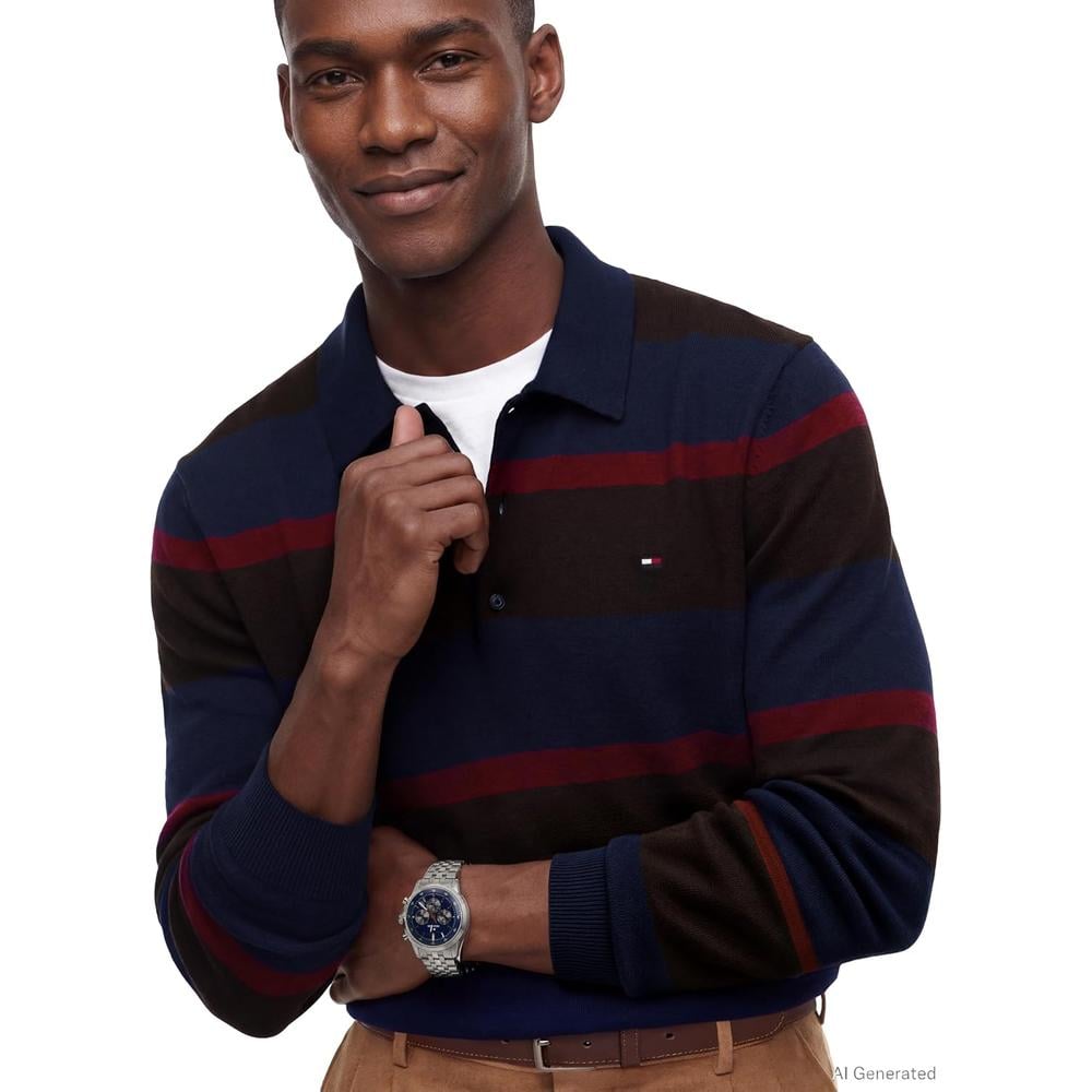 POLERA PARA HOMBRE TOMMY HILFIGER ESSENTIAL REGULAR FIT MULTICOLOR - 2