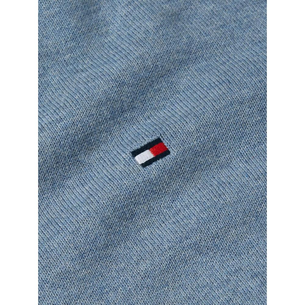 POLERA PARA HOMBRE TOMMY HILFIGER ESSENTIAL REGULAR FIT AZUL CLARO JASPEADO - 5