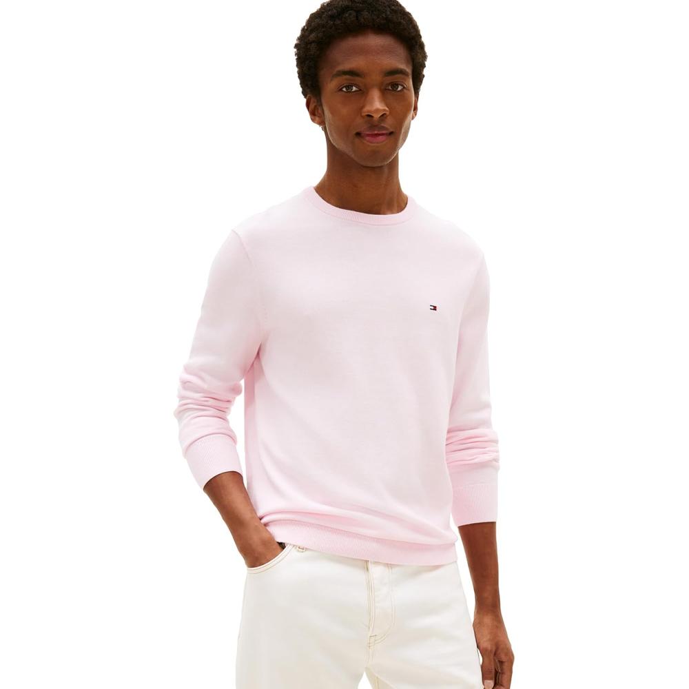 POLERA PARA HOMBRE TOMMY HILFIGER ESSENTIAL REGULAR FIT ROSA CLARO - 1