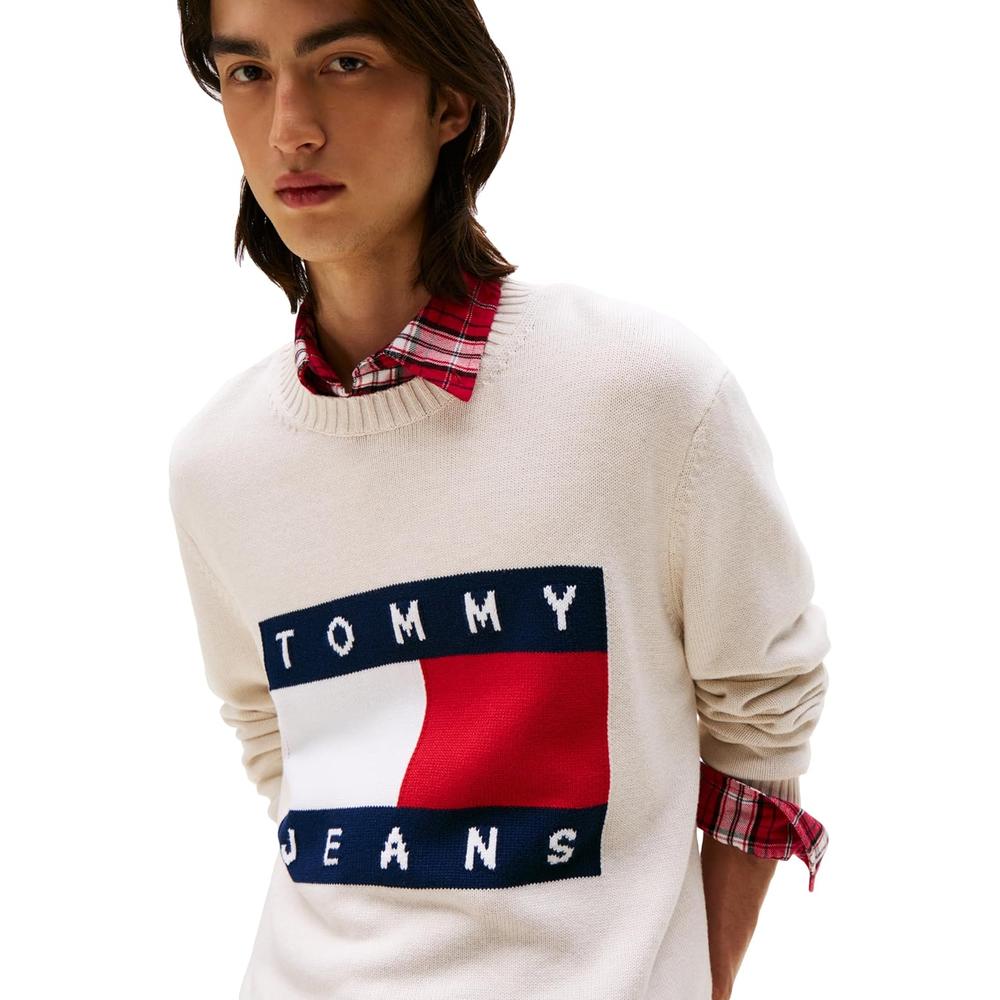 POLERA PARA HOMBRE TOMMY HILFIGER ESSENTIAL REGULAR FIT BLANCO ANTIGUO JASPEADO - 2