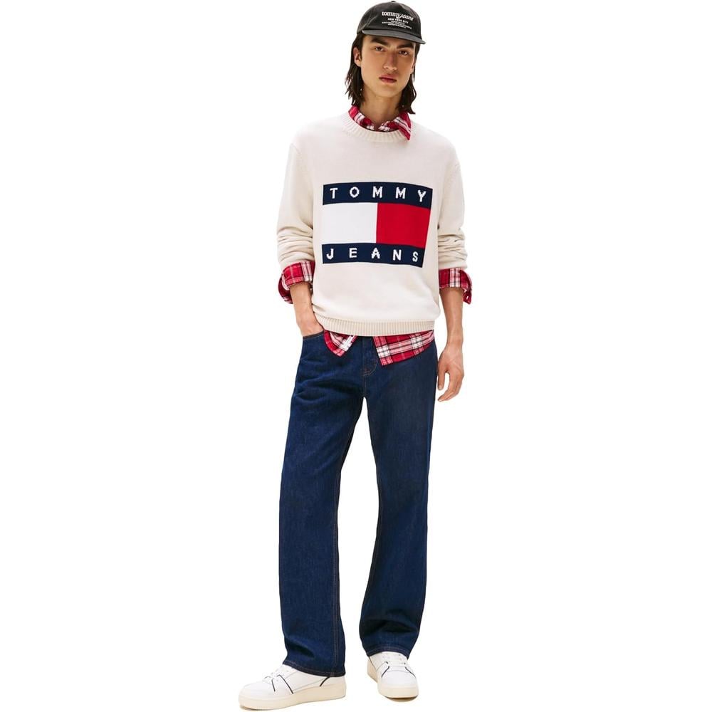 POLERA PARA HOMBRE TOMMY HILFIGER ESSENTIAL REGULAR FIT BLANCO ANTIGUO JASPEADO - 3