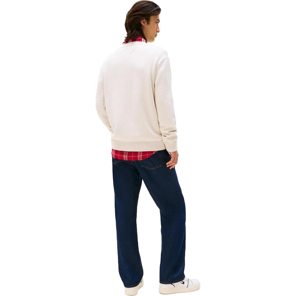 POLERA PARA HOMBRE TOMMY HILFIGER ESSENTIAL REGULAR FIT BLANCO ANTIGUO JASPEADO - 4