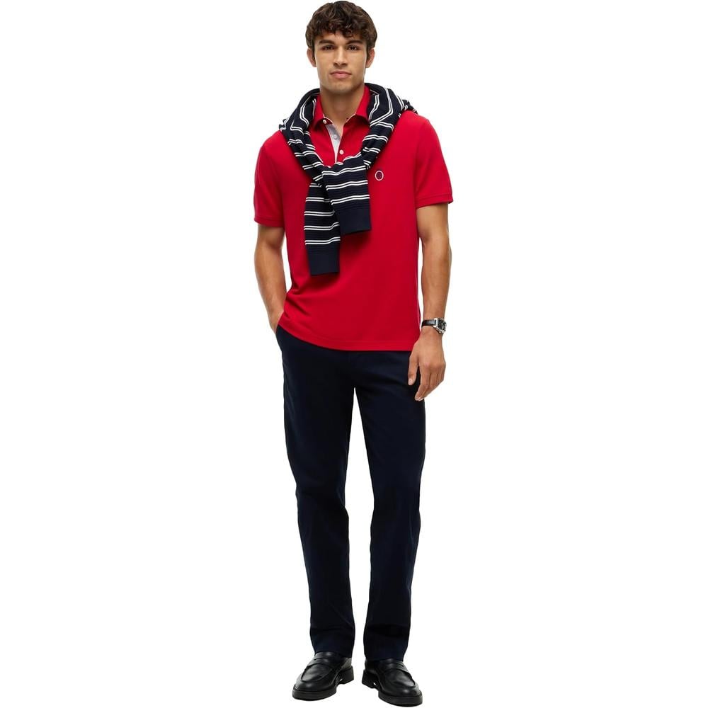 POLO PARA HOMBRE TOMMY HILFIGER CLASSIC FIT MANGA CORTA ROJO MEDIO - 3