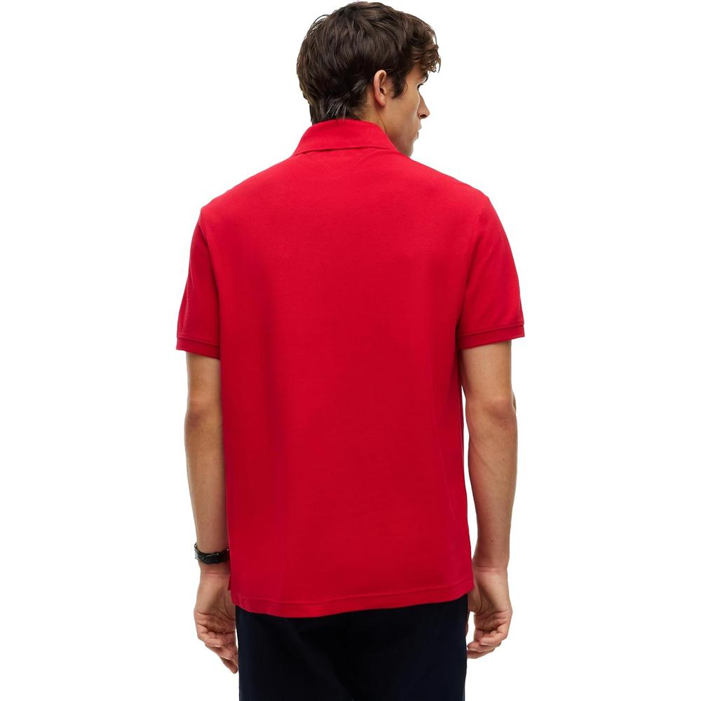 POLO PARA HOMBRE TOMMY HILFIGER CLASSIC FIT MANGA CORTA ROJO MEDIO - 4