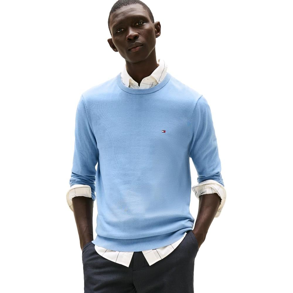 POLERA PARA HOMBRE TOMMY HILFIGER ESSENTIAL REGULAR FIT AZUL CLARO - 1
