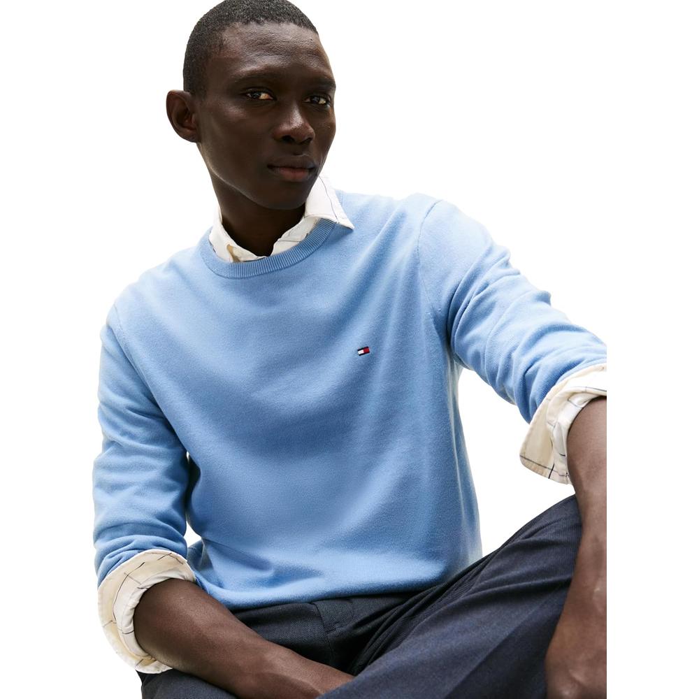 POLERA PARA HOMBRE TOMMY HILFIGER ESSENTIAL REGULAR FIT AZUL CLARO - 4