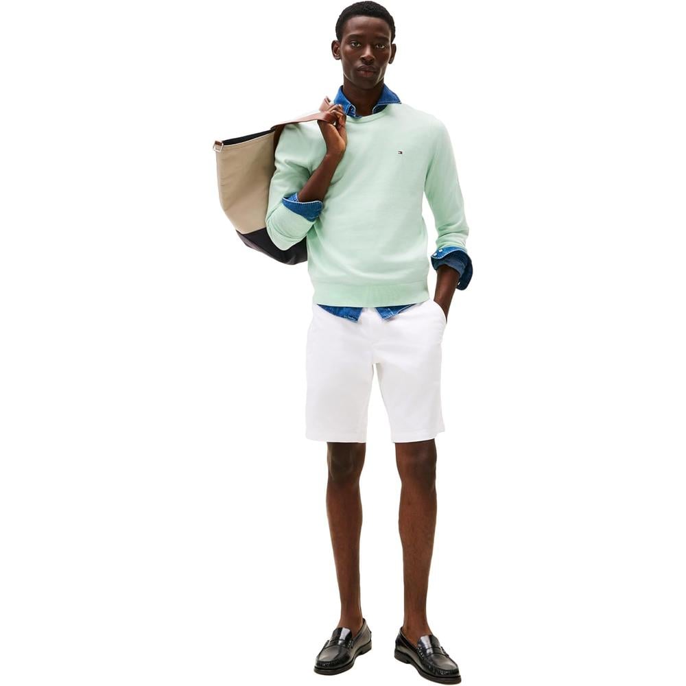 POLERA PARA HOMBRE TOMMY HILFIGER ESSENTIAL REGULAR FIT VERDE MENTA JASPEADO - 3