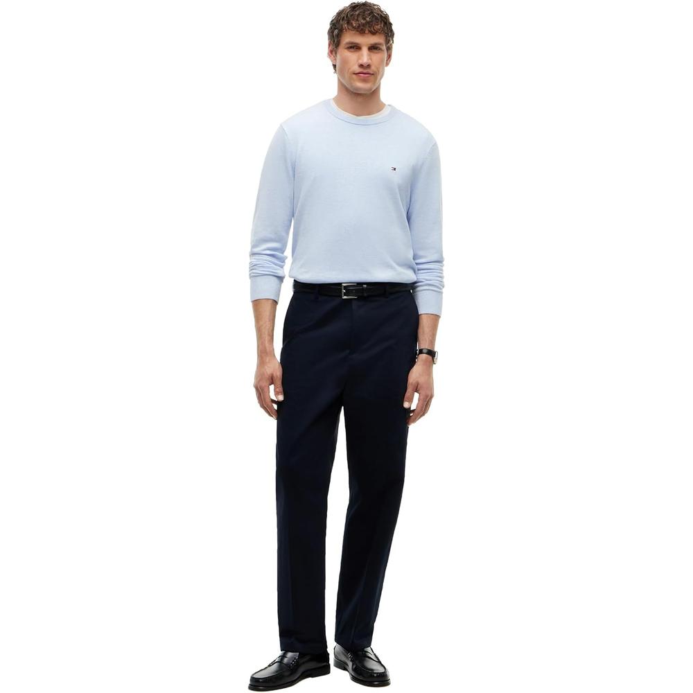POLERA PARA HOMBRE TOMMY HILFIGER ESSENTIAL REGULAR FIT AZUL CIELO JASPEADO - 5